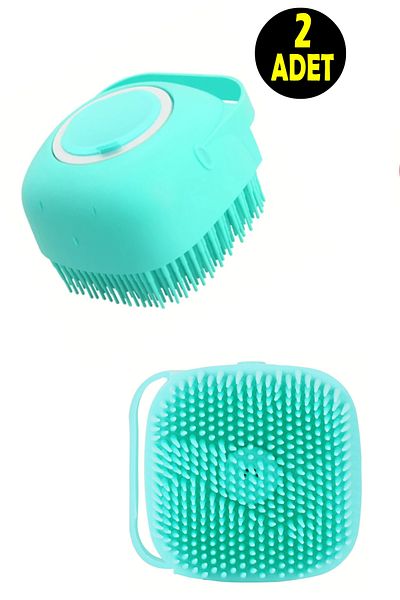 usin 2 Pcs Soft Silicone Shower Bath Loofah - Silicone Exfoliating Shower Massage Brush with Shampoo Soap Bowl