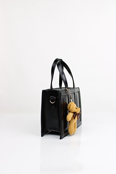 mossi Faux Leather Embroidered Plush Charm Women's Hand/Shoulder Bag - Adjustable Strap Available