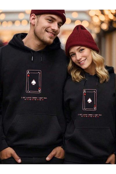 SEDA IŞIKLAR UNISEX HEART PRINTED Lover Couple Σετ 2 τεμαχίων