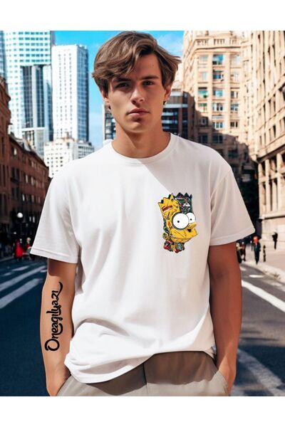 oneagılyazı Мъжка тениска с щампа Simpson