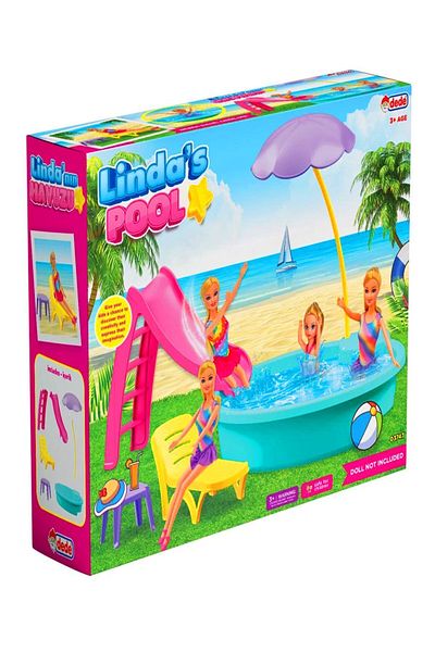 a v d a Linda's Pool - Toy House & Dollhouse Set - Playhouse