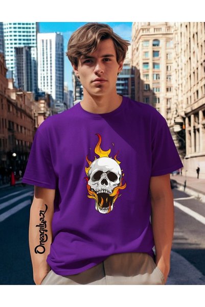 oneagılyazı Lubanja Štampano Muško Oversize kroj T-shirt
