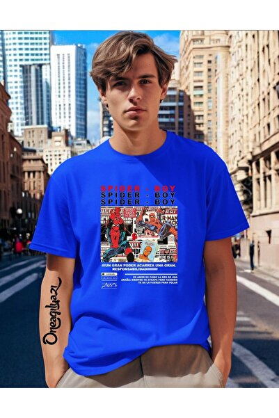 oneagılyazı Мъжка тениска с принт Spider Boy