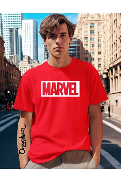 oneagılyazı Чоловіча футболка Oversize з принтом Marvel