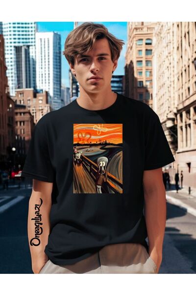 H&GHAMLEGİYİM Printed Men's Oversize T-Shirt
