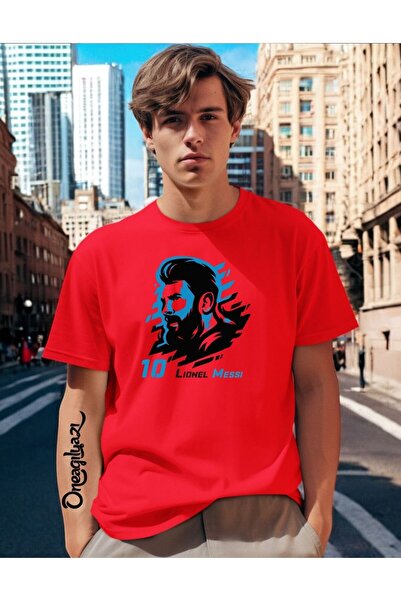 H&GHAMLEGİYİM Messi Printed Men's Oversize T-Shirt