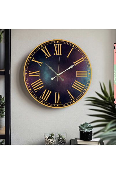 M&H Quality Ceas de perete imprimat UV cu cifre romane Mecanism silențios Aca...