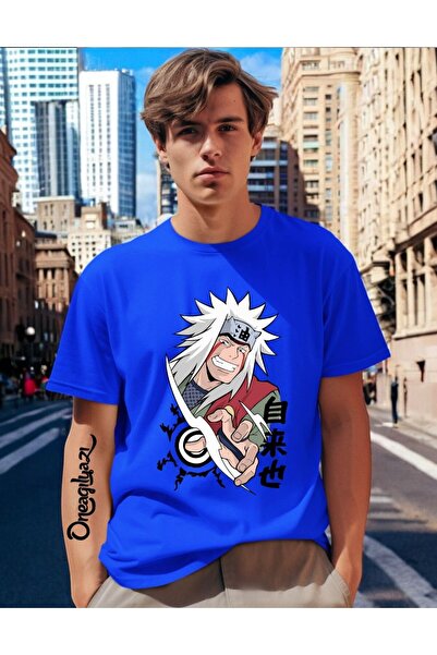 oneagılyazı Мъжка тениска с голям размер и аниме принт