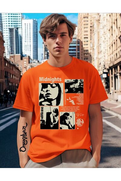 oneagılyazı Tricou oversize pentru bărbați cu imprimeu Midnights