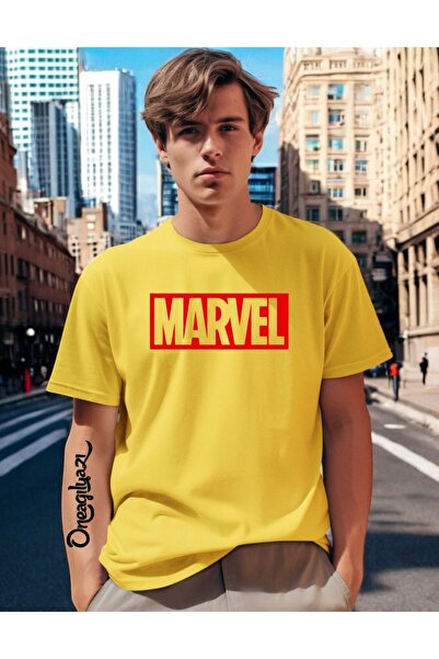 H&GHAMLEGİYİM Marvel Printed Men's Oversize T-Shirt