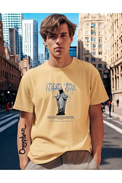 oneagılyazı Ritual Printed Men's Oversize T-Shirt