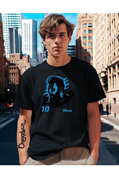 oneagılyazı Messi Printed Men's Oversize T-Shirt