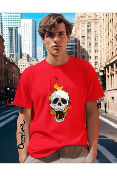 oneagılyazı Lubanja Štampano Muško Oversize kroj T-shirt