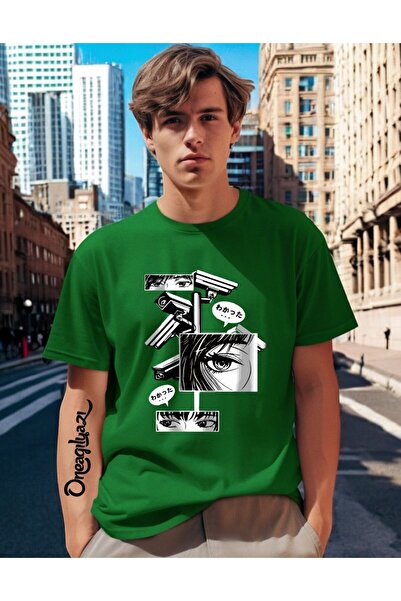 oneagılyazı Glass Printed Men's Oversize T-Shirt