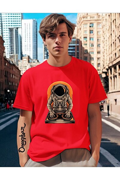 oneagılyazı Astronaut Štampano Muškarac Oversize kroj T-shirt