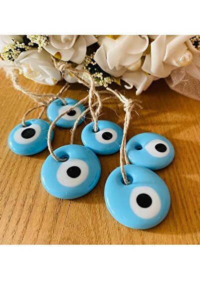 312 KONSEPT Mărgele de sticlă turcoaz de 5 cm - 3 bucăți ornamente pentru cop...