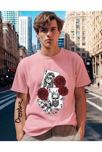 oneagılyazı Uličica Štampano Muški Oversize kroj T-shirt