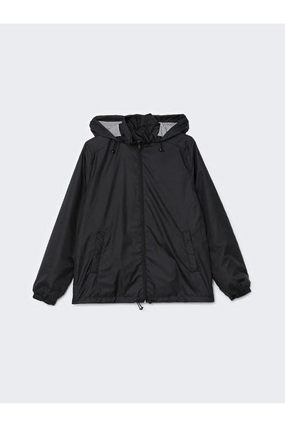 LC Waikiki Lcwaikiki Classic Black Hooded Women's Raincoat