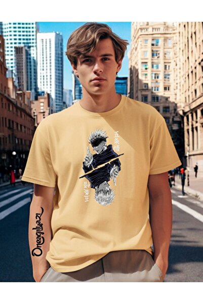 oneagılyazı Anime Printed Men's Oversize T-Shirt
