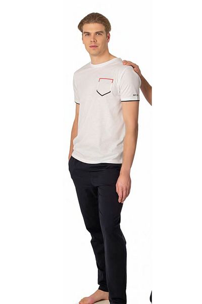 Pierre Cardin Set pijamale pentru bărbați, tricou și pantaloni de trening, cu imprimeu dublu L1.PC.004.12.20
