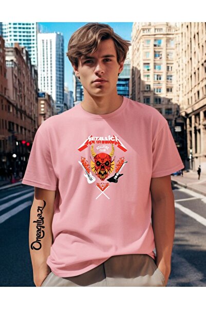 oneagılyazı Metallica Printed Men's Oversize T-Shirt