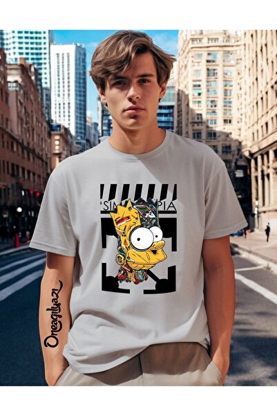 oneagılyazı Ανδρικό μπλουζάκι με στάμπα Simpson