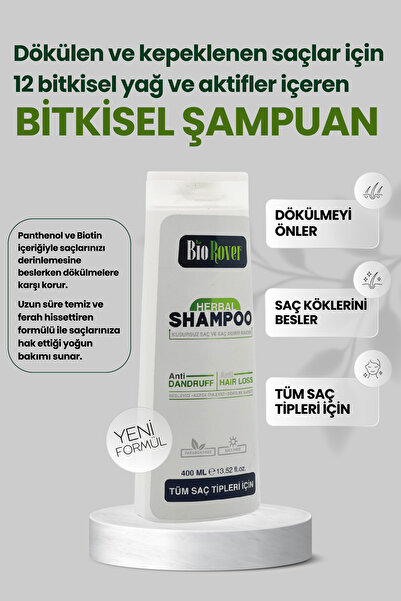 BioRover Dökülme Karşıtı Bitkisel Şampuan Herbal Shampoo 400 ml