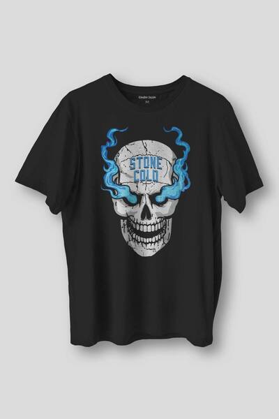 Kendim Seçtim Tricou negru cu imprimeu Stone Cold Wwe Fight Gym pentru bărbaț...