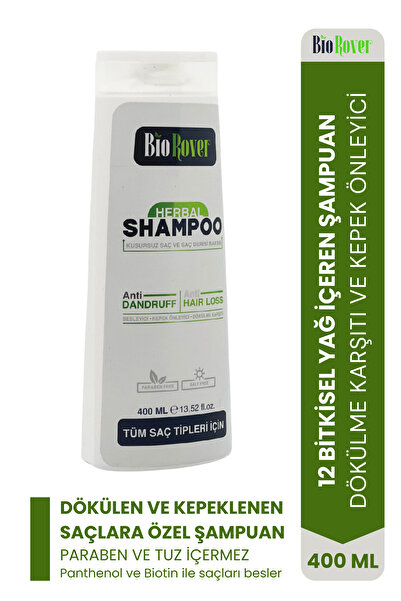 BioRover Dökülme Karşıtı Bitkisel Şampuan Herbal Shampoo 400 ml