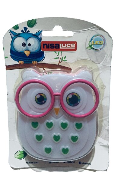 NisaLuce Çocuk Ledli Gece Lambası /Baykuş-Pembe*Yeşil