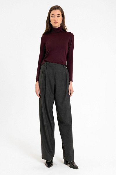 Antioch Burgundy Women's High Top Knitwear Sweater