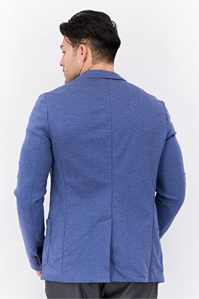 Hugo Boss Men Regular Fit Heather Semi-Formal Blazer, Slate Blue