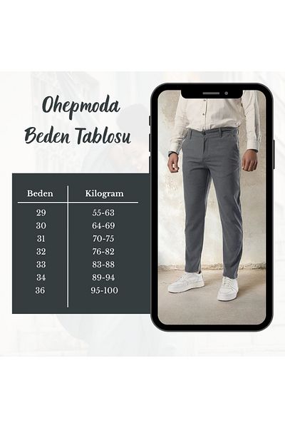 OHEPMODA Italian Style Slim Fit Lycra Fabric Men's Linen Pants