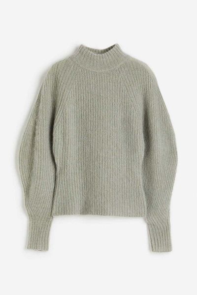 H&M Mohair-blend rib-knit jumper