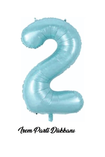 İrem Parti Dükkanı بالون أرقام أزرق عمر سنتين 76 سم 34 بوصة