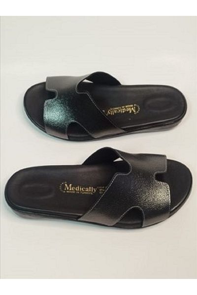 ARTI ARTI AYAKKABI Plus-Plus020-5006 Women's Daily Orthopedic Heel Spur Function Platinum Slippers