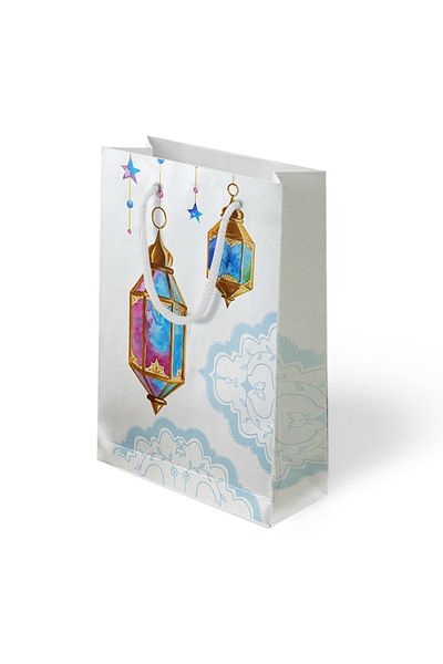 ALPJOY Ramadan Themed Cardboard Bag 26X40 cm 5 Pieces