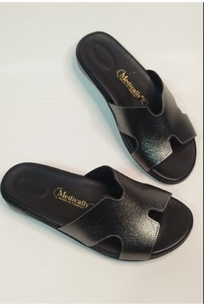 ARTI ARTI AYAKKABI Plus-Plus020-5006 Women's Daily Orthopedic Heel Spur Function Platinum Slippers