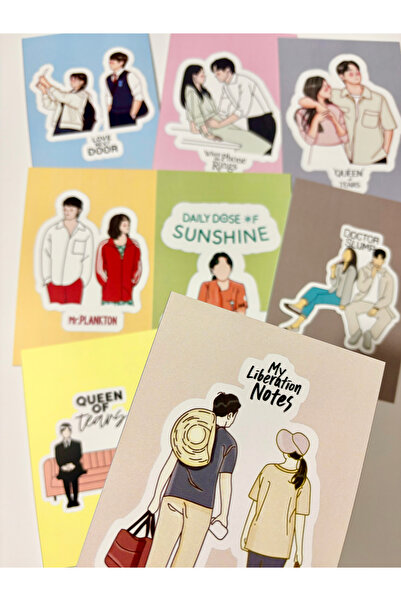 Pankart Evi مجموعة بطاقات تزيين Kdrama مكونة من 8 قطع