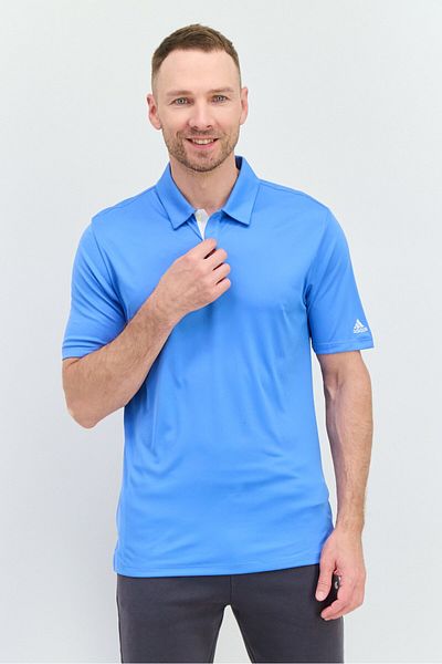 adidas Men Sportswear Fit Short Sleeve Training Polo Shirt, Blue
