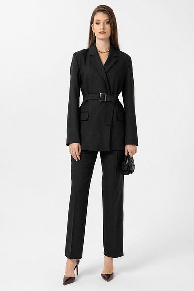 Antioch Black Women's Belted Blazer Jacket