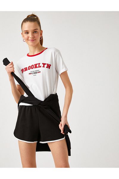 Koton Tricou cu mânecă scurtă cu decolteu