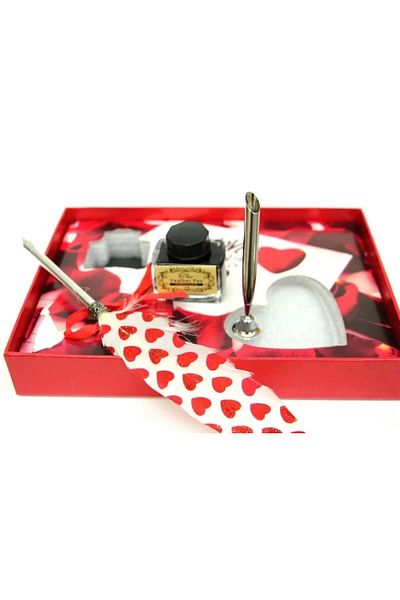 ureticiniz Divit Inkwell Set - With Heart and Envelope