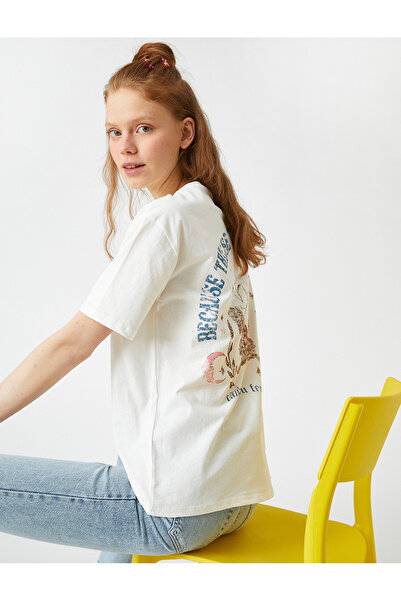 Koton Printed T-Shirt Cotton Crew Neck