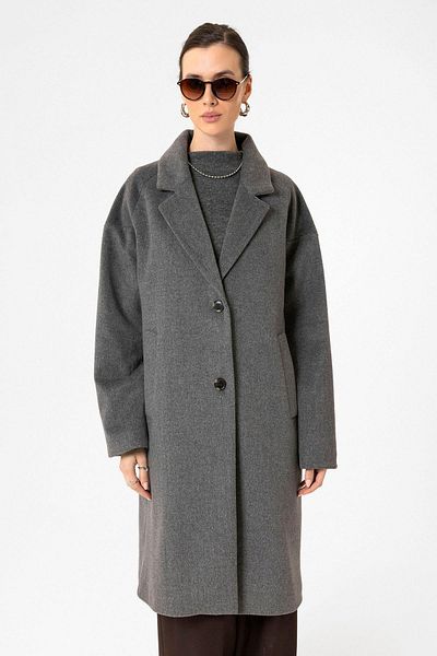 Antioch Anthracite Women's Wool Blended Textured Coat