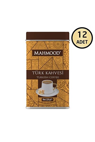Mahmood Coffee Türk Kahvesi Teneke Kutu 220 gr Türk Kahvesi 1 Koli 12 Adet