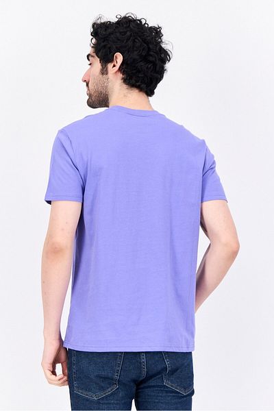 GAP Men Crew Neck Short Sleeves Plain T-Shirt, Pastel Purple