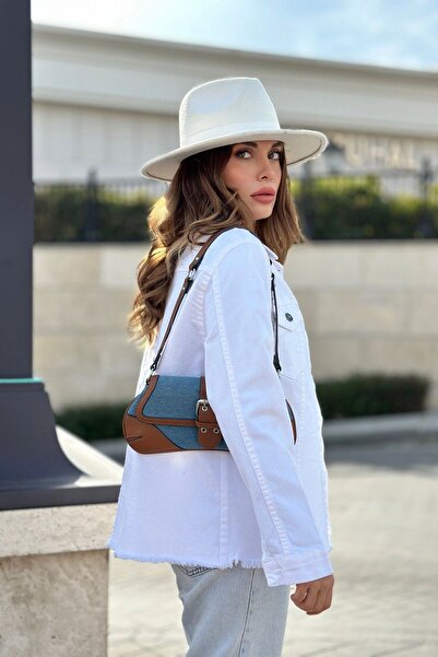 Juuuj Women's White Double Pocket, Skirt Tassel, High Quality Jeans Fabric, Comfortable Fit, Denim Jacket