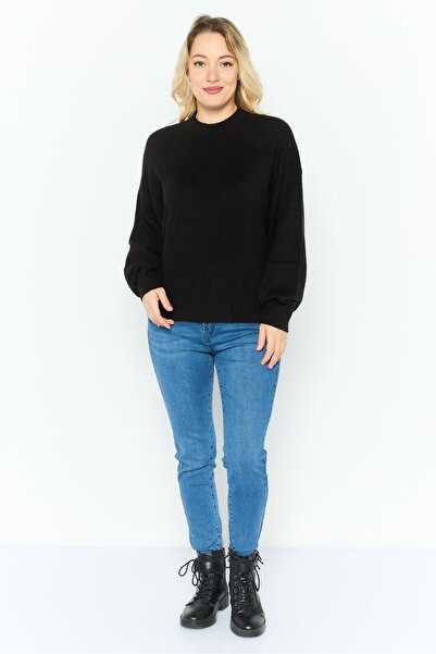 Esprit Women Crew Neck Knitted Sweater, Black