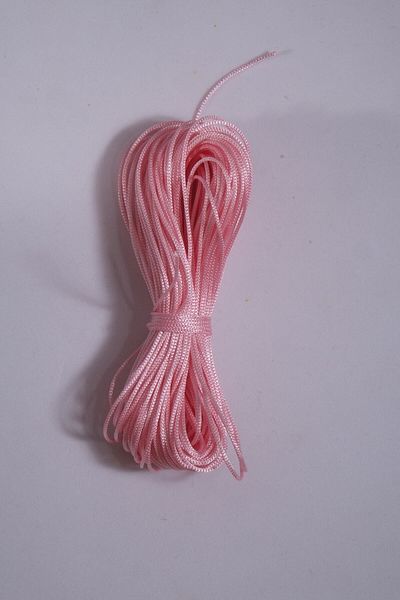 Eskişehir hobi sanat 1 Mm 20 Meters Pearl Pink Color Thin Parachute Rope Macrame Bracelet Rope Necklace Jewelry Design Rope